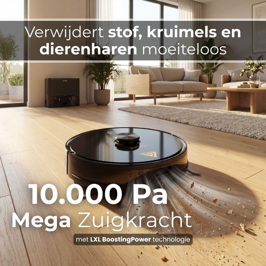 LuxaLife Louis V1 robotstofzuiger met 10000Pa zuigkracht